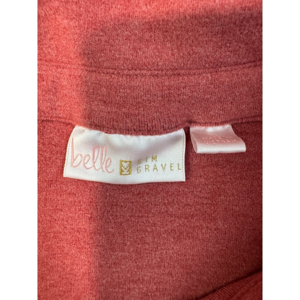 Belle Kim Gravel Team Colors Horn Button Knit Shacket 1X Crimson Red A655326 - Picture 5 of 13